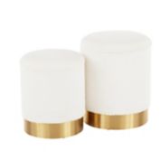 LumiSource&reg; Marla 2-Piece Nesting Ottoman Set in Cream