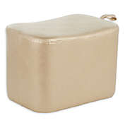 LumiSource&reg; May Contemporary Faux Leather Ottoman in Gold
