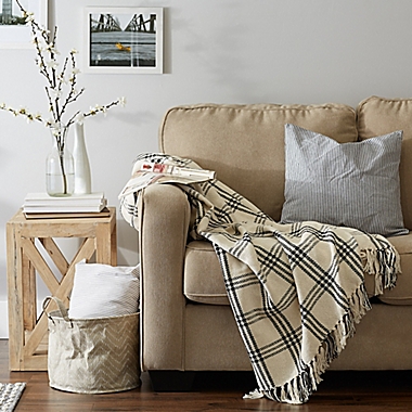 Design Imports Modern Farmhouse Plaid Throw Blanket. View a larger version of this product image.