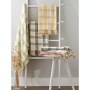 Design Imports Modern Farmhouse Plaid Throw Blanket. View a larger version of this product image.