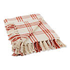 Alternate image 0 for Design Imports Modern Farmhouse Plaid Throw Blanket in Red