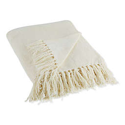 Design Imports Chenille Throw Blanket in Cream