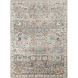 Brohmont Talmo Floral 2' x 3' Accent Rug in Grey