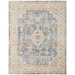 Amer Rugs Cendy Dina Bordered 9' x 13' Area Rug in Blue/Beige