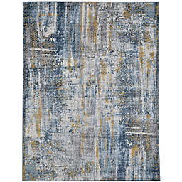 Criotnie Farah Abstract 9'2 x 12'2 Area Rug in Blue/Gold