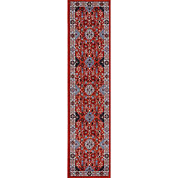 Sheryna Fitz 2'6 x 10'3 Bordered Runner Rug in Red