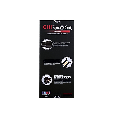 CHI&reg; Spin N Curl Compact 1&quot; Ceramic Rotating Curler in Matte Black. View a larger version of this product image.