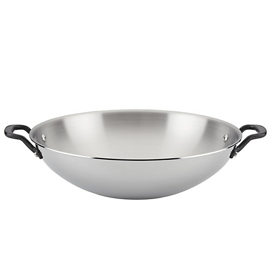 Alternate image 1 for Kitchenaid® 5-Ply Clad 15-Inch Stainless Steel Wok