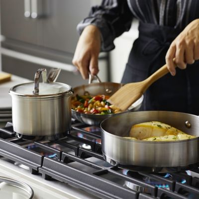 KitchenAid&reg; Nonstick 3-Ply Stainless Steel Cookware Collection