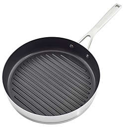 KitchenAid® Nonstick 3-Ply Stainless Steel 10.36-Inch Grill Pan