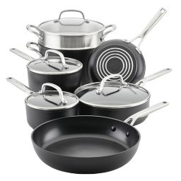 Kitchenaid® Nonstick Hard-Anodized 11-Piece Cookware Set in Black