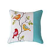 Levtex Home Elise Pieced Bird Square Throw Pillow in Teal