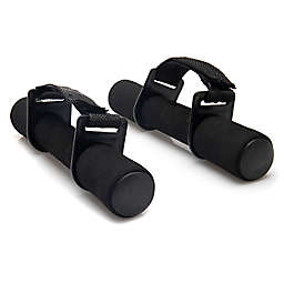 Mind Reader 1.1 lb. Soft Hand Weights with Detachable Straps in Black (Set of 2)