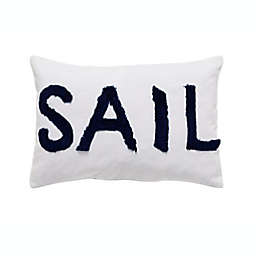 VCNY Home Nautical Sail Oblong Throw Pillow in White/Blue