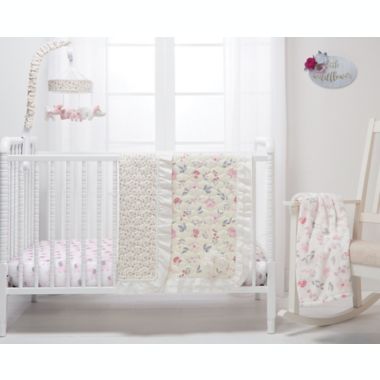 Wendy Bellissimo&trade; Mix &amp; Match Lil Elephant Crib Sheet in White/Pink. View a larger version of this product image.