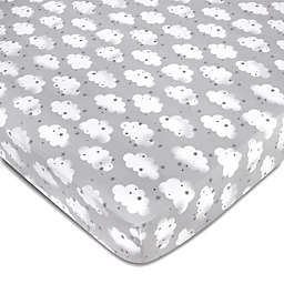 Wendy Bellissimo™ Mix & Match Cloud Crib Sheet in Grey/White