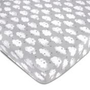 Wendy Bellissimo&trade; Mix &amp; Match Cloud Crib Sheet in Grey/White