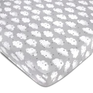 Wendy Bellissimo&trade; Mix &amp; Match Cloud Crib Sheet in Grey/White. View a larger version of this product image.