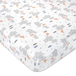 Wendy Bellissimo™ Mix & Match Best Friend Bears Woodland Crib Sheet in Creme