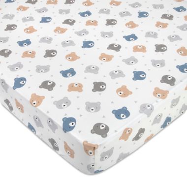 Wendy Bellissimo&trade; Mix &amp; Match Best Friend Bears Crib Sheet in Creme. View a larger version of this product image.