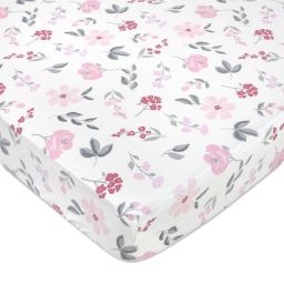 Wendy Bellissimo™ Mix & Match Wildflowers Crib Sheet in Creme