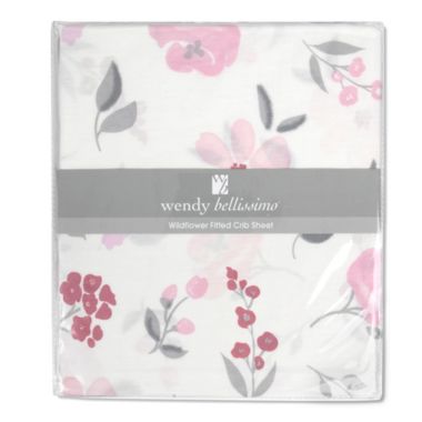 Wendy Bellissimo&trade; Mix &amp; Match Wildflowers Crib Sheet in Creme. View a larger version of this product image.