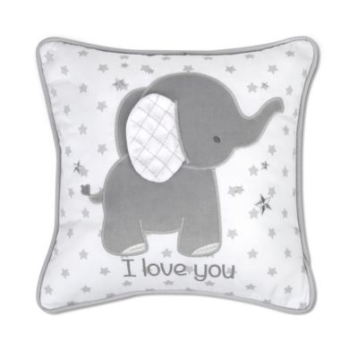 Wendy Bellissimo&trade; Mix &amp; Match Lil Elephant Square Throw Pillow in White/Grey