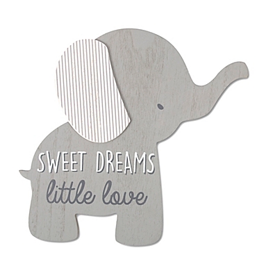 Wendy Bellissimo&trade; 12-Inch x 8-Inch Lil Elephant Sweet Dreams Wall Art in Grey. View a larger version of this product image.