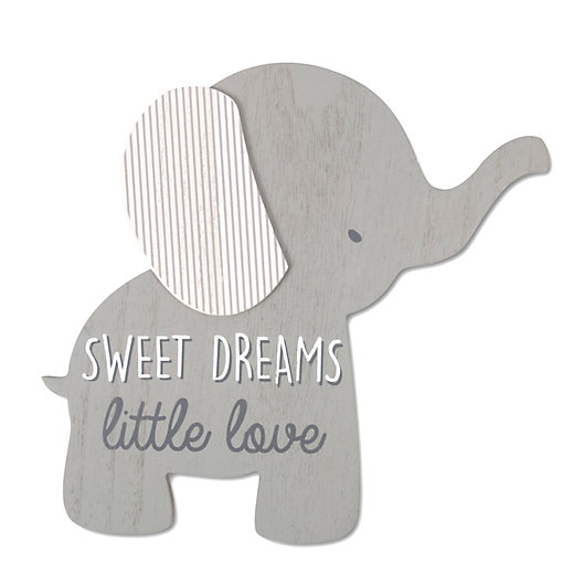 Alternate image 1 for Wendy Bellissimo™ 12-Inch x 8-Inch Lil Elephant Sweet Dreams Wall Art in Grey