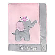 Wendy Bellissimo&trade; Mix &amp; Match Little Love Elephant Plush Blanket in Pink