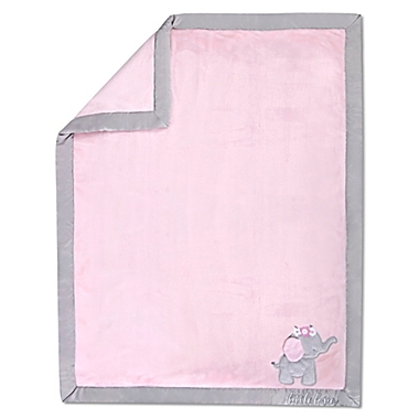 Wendy Bellissimo&trade; Mix &amp; Match Little Love Elephant Plush Blanket in Pink. View a larger version of this product image.