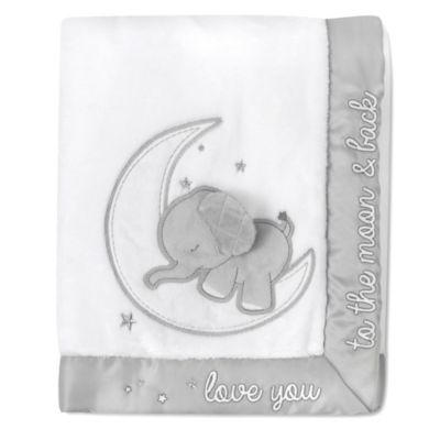 Wendy Bellissimo&trade; Mix &amp; Match Best Lil Elephant Plush Blanket in White Moon