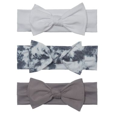 So' Dorable 3-Pack Tie Dye Headbands in Grey. View a larger version of this product image.