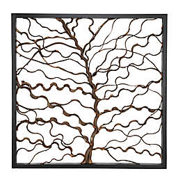 Ridge Road Decor Rustic Bauhinia Branches and Teak Wood 47.5-Inch x 47.5-Inch Wall Art in Brown