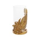 Alternate image 7 for Ridge Road D&eacute;cor Feather Candle Holder with Hurricane Glass in Gold