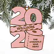 2020 Toilet Paper Roll 3.5-Inch Wood Personalized Christmas Ornament