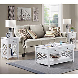 Coventry 3-Piece Coffee Table and End Table Set in White