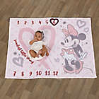 Alternate image 1 for Disney&reg; Minnie Mouse Milestone Baby Blanket in Pink