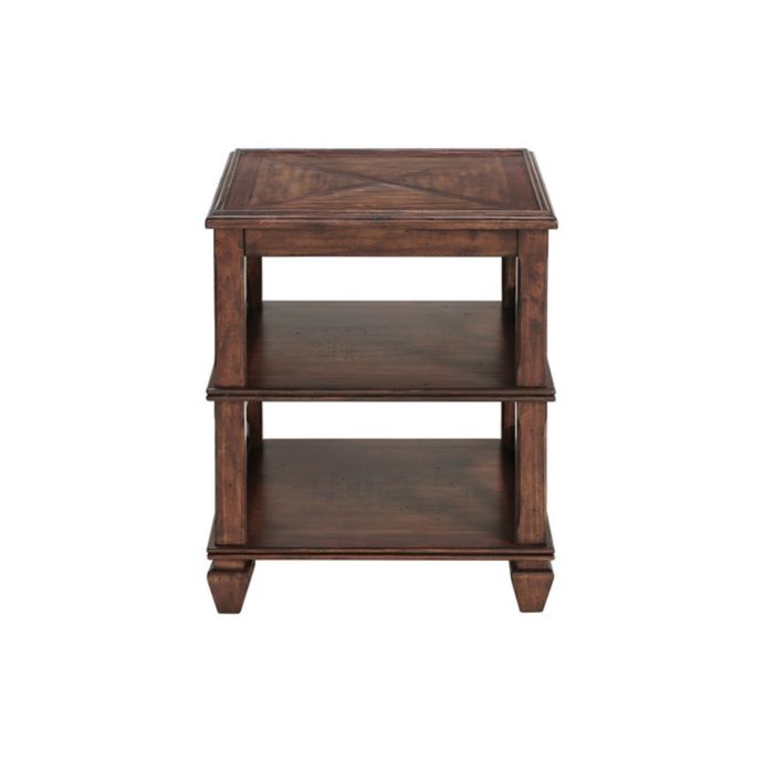 Stockbridge Wood 2 Shelf End Table In Pine Bed Bath Beyond