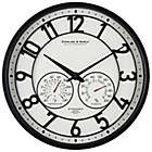 Alternate image 0 for Sterling &amp; Noble&trade; 26-Inch Outdoor Wall Clock/Weather Station in Satin Black