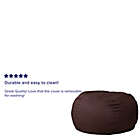 Alternate image 4 for Flash Furniture Oversized Solid Bean Bag Chair in Brown