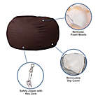 Alternate image 3 for Flash Furniture Oversized Solid Bean Bag Chair in Brown