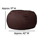 Alternate image 9 for Flash Furniture Oversized Solid Bean Bag Chair in Brown