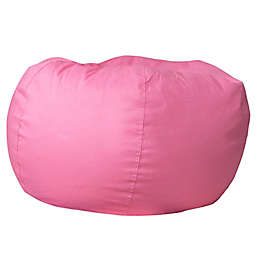 Flash Furniture Oversized Solid Bean Bag Chair in Light Pink