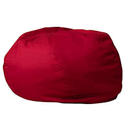 Flash Furniture Oversized Solid Bean Bag Chair in Red