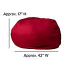 Alternate image 7 for Flash Furniture Oversized Solid Bean Bag Chair in Red