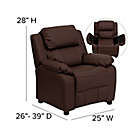 Alternate image 7 for Flash Furniture Leather Kids Recliner with Storage Arms