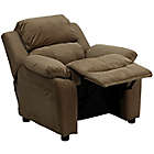 Alternate image 7 for Flash Furniture Microfiber Kids Recliner with Storage Arms in Brown