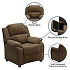 Alternate image 4 for Flash Furniture Microfiber Kids Recliner with Storage Arms