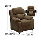Alternate image 8 for Flash Furniture Microfiber Kids Recliner with Storage Arms